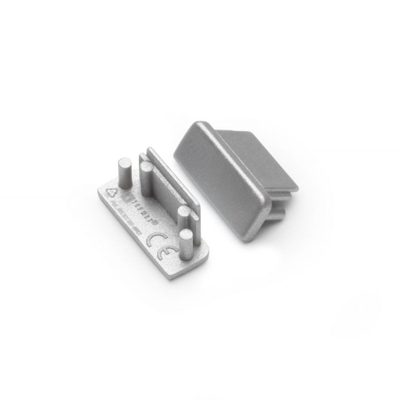 77280040 END CAP ZONDER KABELOPENING | SURFACE | 10MM | ZILVER | 20 STUKS - Afbeelding 1