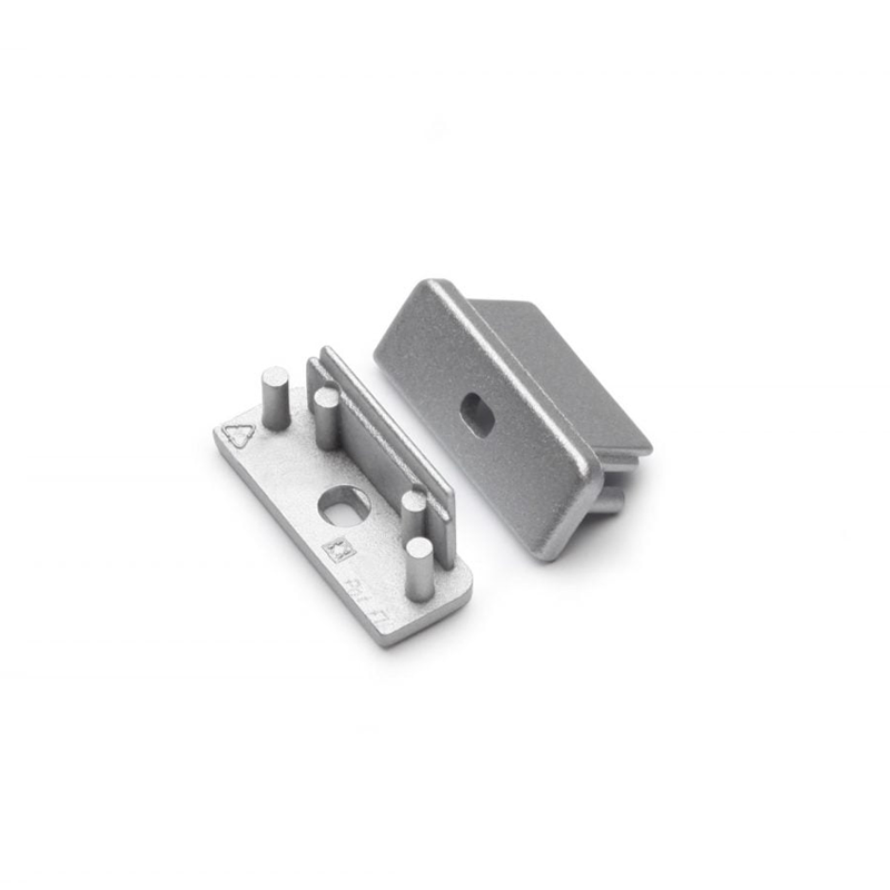 A2100040 END CAP MET KABELOPENING | SURFACE | 14MM | ZILVER | 2 STUKS - Afbeelding 1