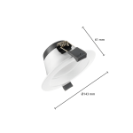 LED DOWNLIGHT | ORTHO | CCT-SWITCH | Ø120 | 12W - Afbeelding 3