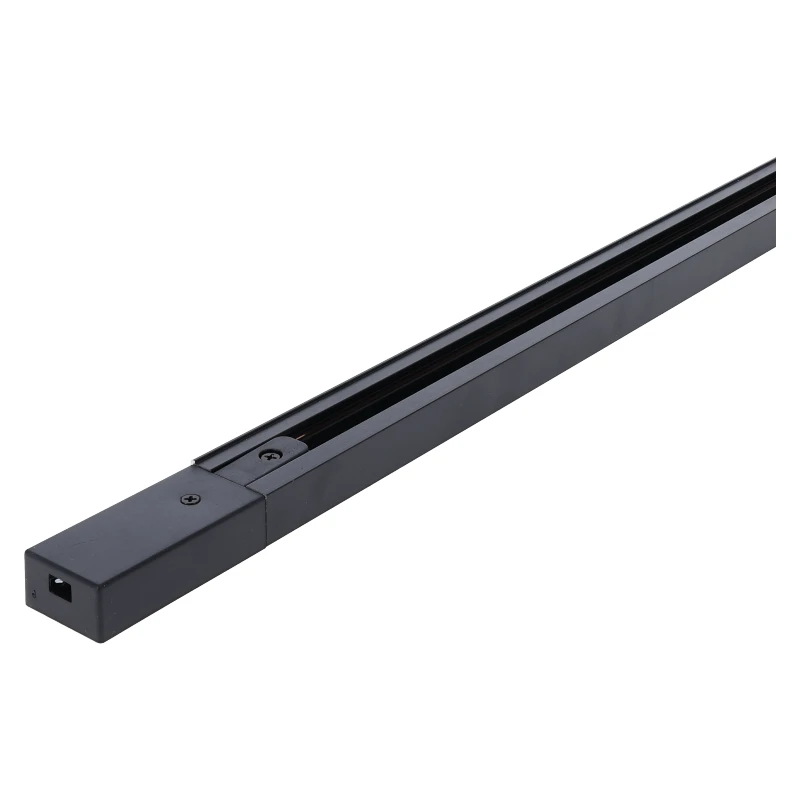 806118-Rail-Zwart-VZ_WebP 1-FASE RAIL | INCL. EINDKAP EN VOEDINGSCONNECTOR | ZWART | 1M - Afbeelding 1