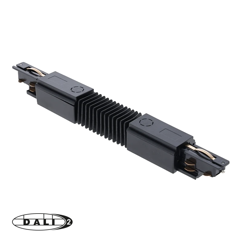 808891-04 DALI 3-FASE RAIL | FLEXIBELE CONNECTOR | ZWART - Afbeelding 1