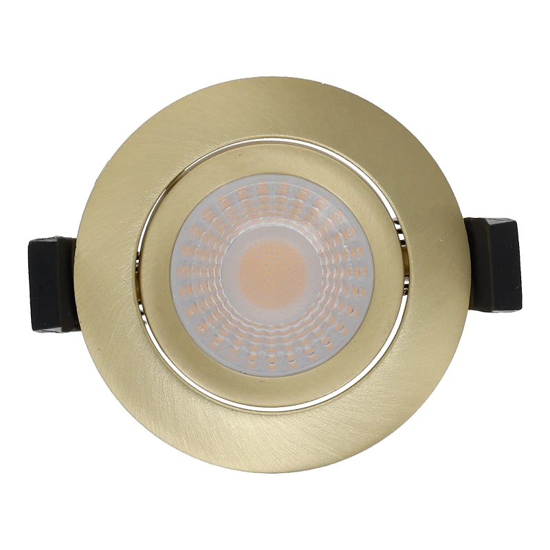 812072-01 LED INBOUWSPOT | MIRAN | SLIM-FIT | 5W/7W | DIM TO WARM + CCT-SWITCH | BRASS - Afbeelding 1